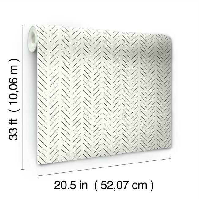 Magnolia Home Pick-Up-Sticks Wallpaper - Black and White