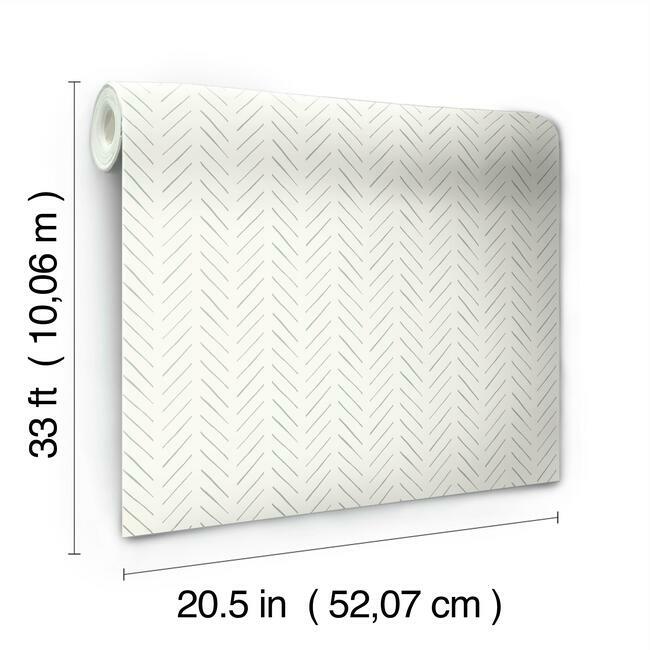 Magnolia Home Pick-Up-Sticks Wallpaper - Blue Gray and White