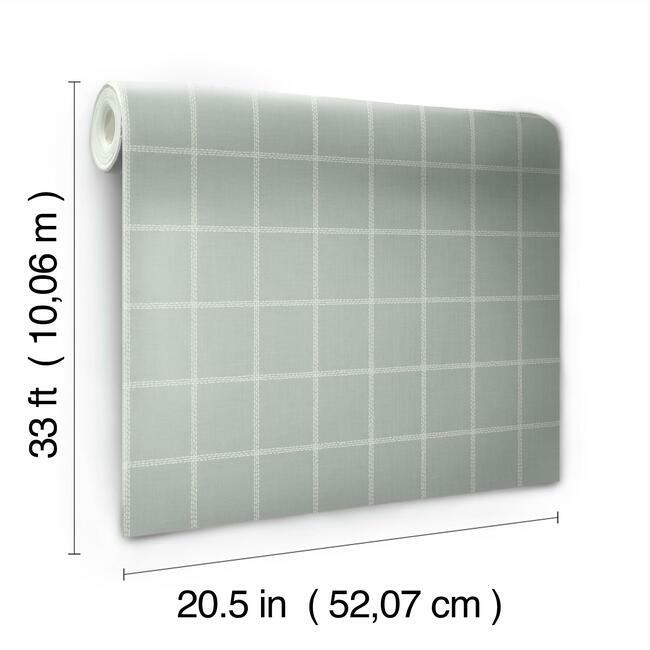 Magnolia Home Sunday Best Wallpaper - White and Gray