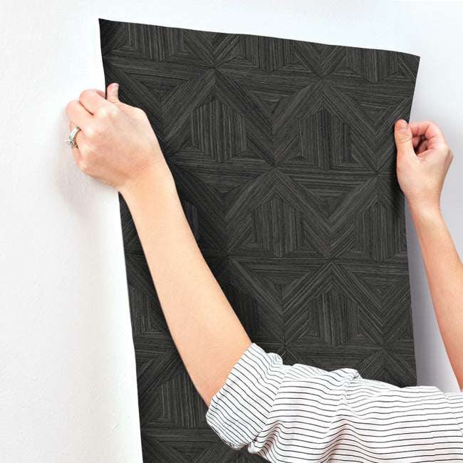 Magnolia Home Parquet Wallpaper - Midnight