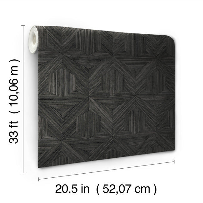 Magnolia Home Parquet Wallpaper - Midnight