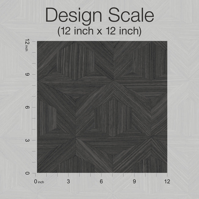 Magnolia Home Parquet Wallpaper - Midnight