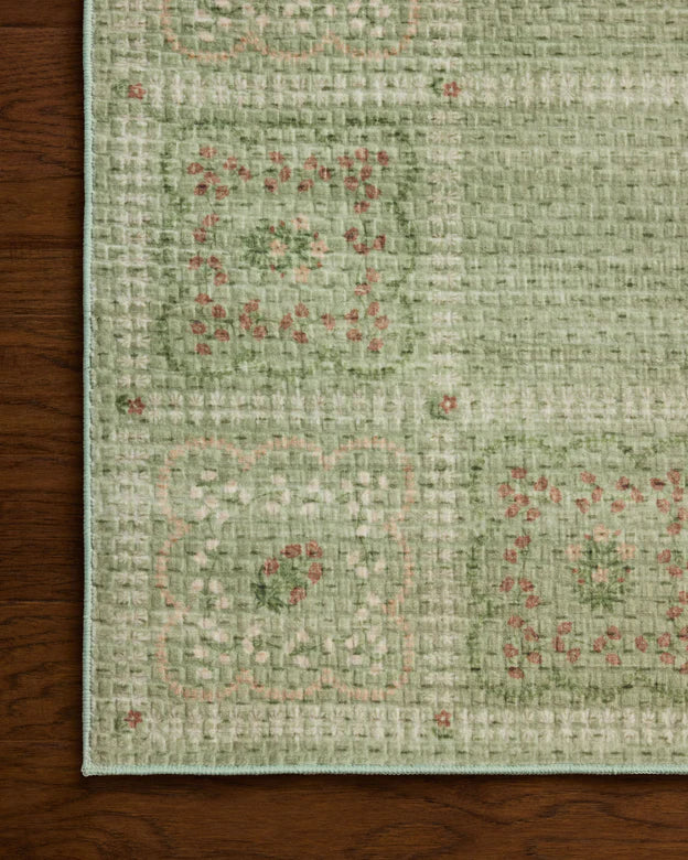 Rifle Paper Co x Loloi Orchard Lottie Washable Rug - Green