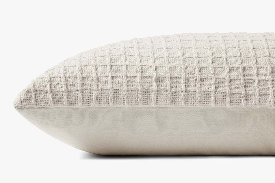 Jean Stoffer x Loloi Lumbar Pillow Ivory (Set of 2)