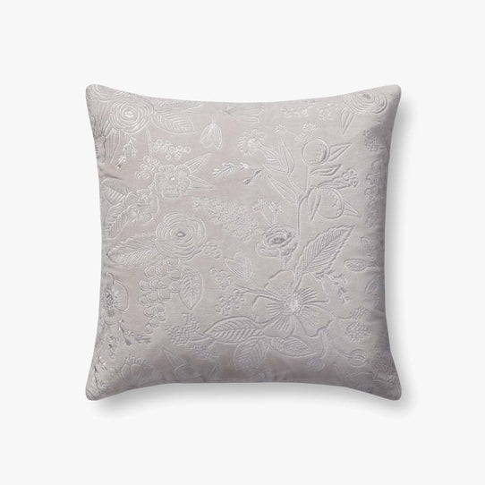 Rifle Paper Co x Loloi Colette Pillow - Grey (Set of 2)