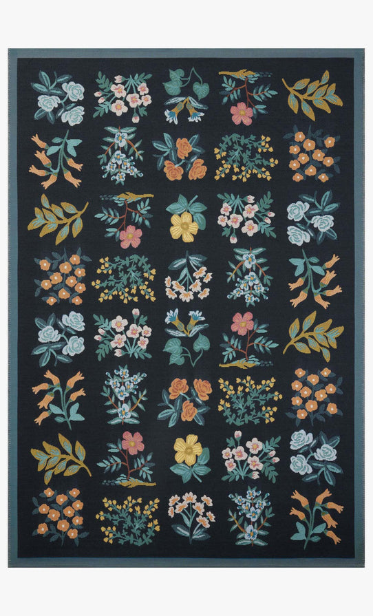 Rifle Paper Co x Loloi Perennial Rug - Wildflower Black