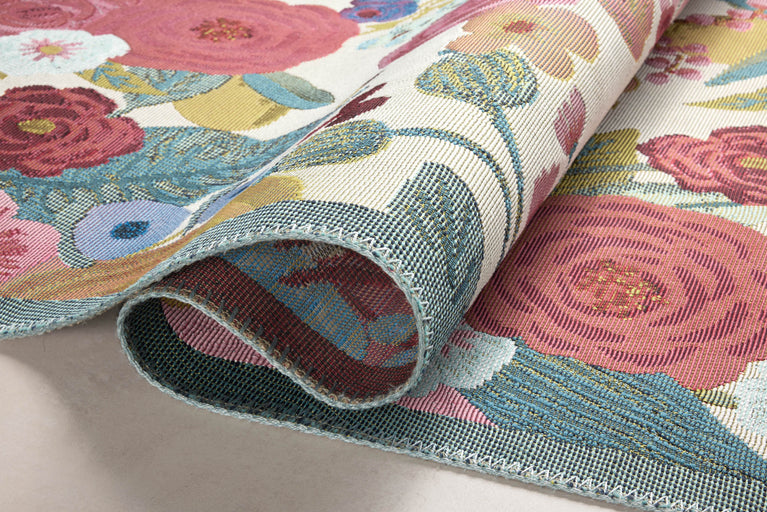 Rifle Paper Co x Loloi Perennial Rug - Garden Party Rose Multi