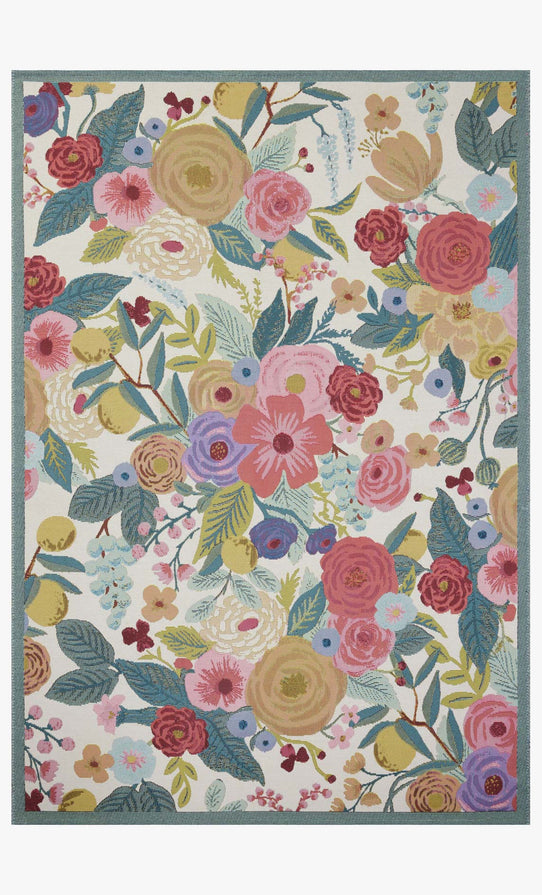 Rifle Paper Co x Loloi Perennial Rug - Garden Party Rose Multi