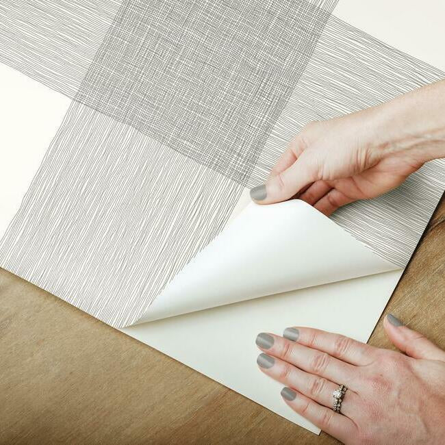 Magnolia Home Common Thread Peel & Stick Wallpaper - Black on White