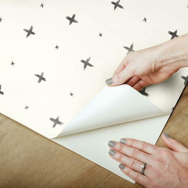 Magnolia Home Cross Stitch Peel & Stick Wallpaper - Black