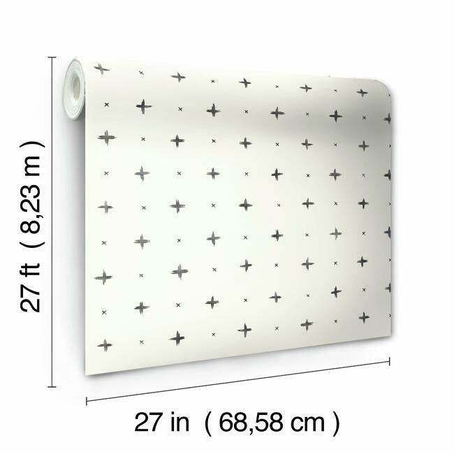 Magnolia Home Cross Stitch Peel & Stick Wallpaper - Black