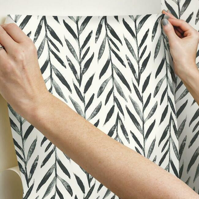 Magnolia Home Willow Peel & Stick Wallpaper - Black