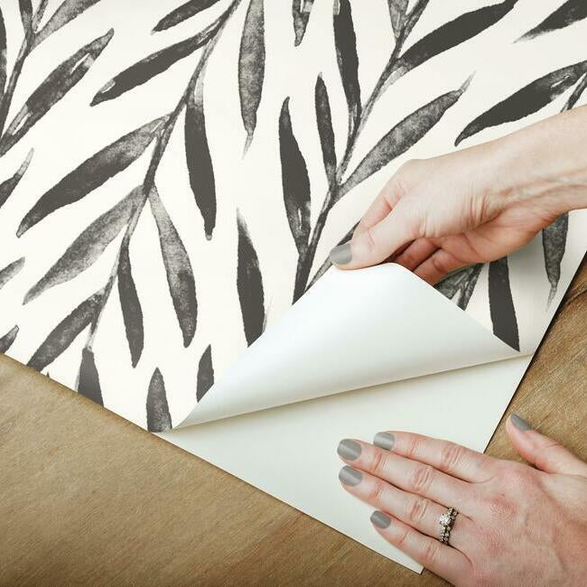 Magnolia Home Willow Peel & Stick Wallpaper - Black