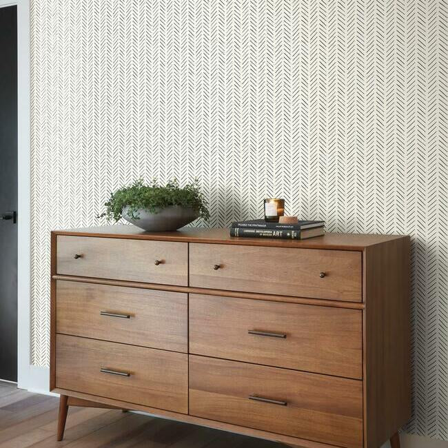 Magnolia Home Pick-Up-Sticks Peel & Stick Wallpaper - Black and White