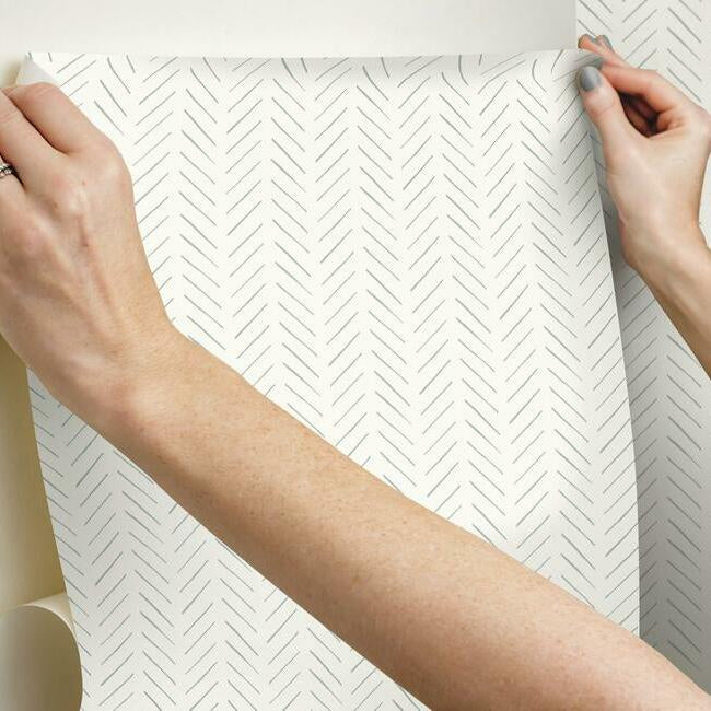 Magnolia Home Pick-Up-Sticks Peel & Stick Wallpaper - Blue Gray and White