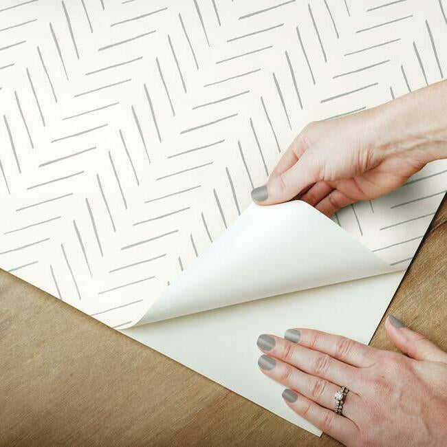 Magnolia Home Pick-Up-Sticks Peel & Stick Wallpaper - Blue Gray and White