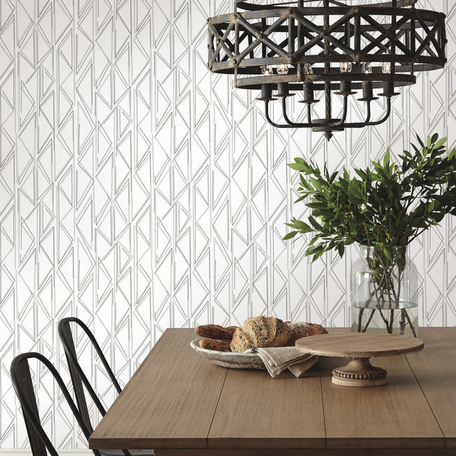 Magnolia Home Sideways Sketch Peel & Stick Wallpaper - Gray