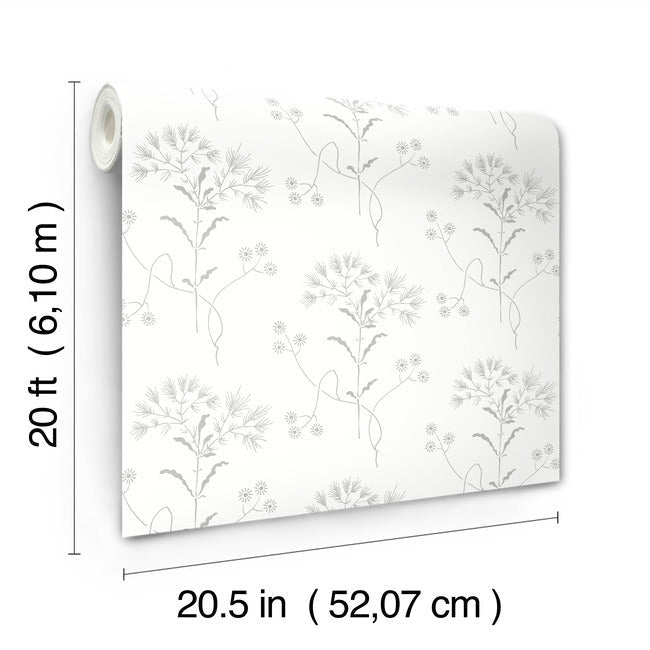 Magnolia Home Wildflower Peel & Stick Wallpaper - Gray