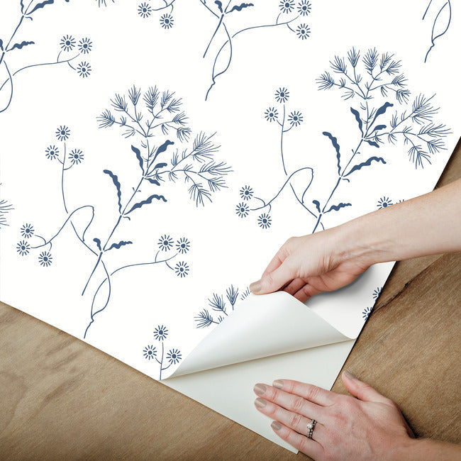 Magnolia Home Wildflower Peel & Stick Wallpaper - Navy