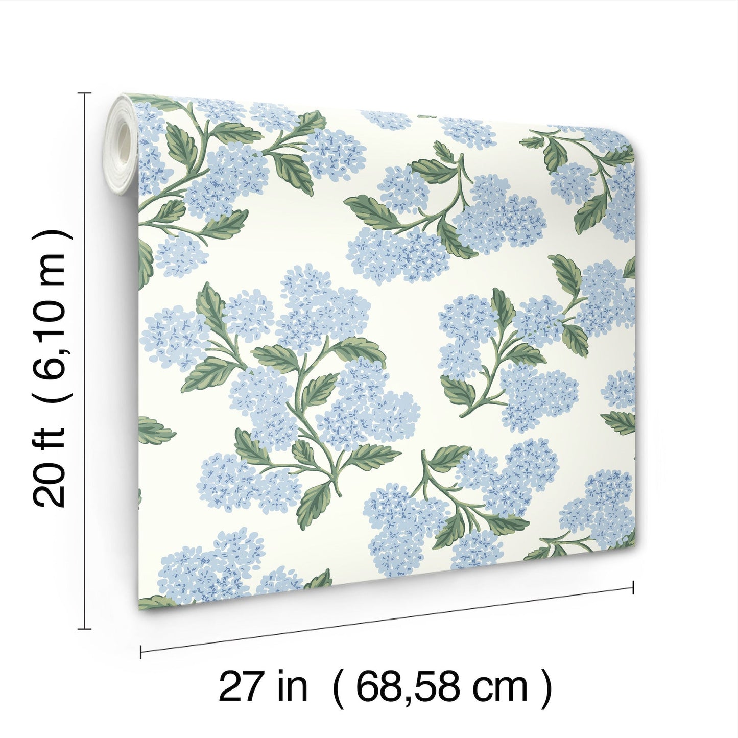 Rifle Paper Co Hydrangea Peel & Stick Wallpaper - Blue & White