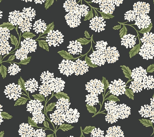 Rifle Paper Co Hydrangea Peel & Stick Wallpaper - Black & White