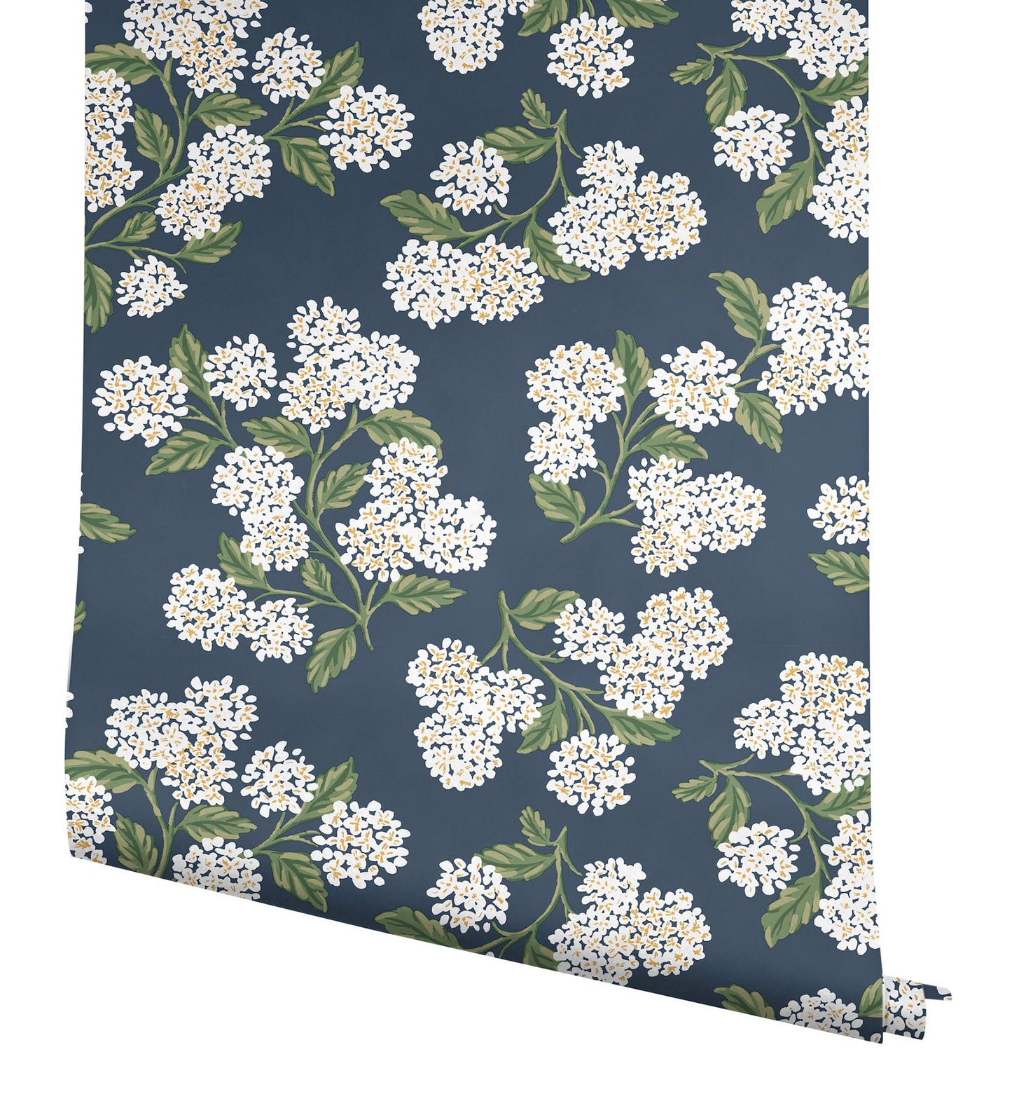 Rifle Paper Co Hydrangea Peel & Stick Wallpaper - Navy & White