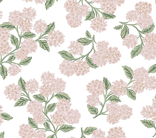 Rifle Paper Co Hydrangea Peel & Stick Wallpaper - Pink & White