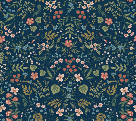 Rifle Paper Co Wildwood Peel & Stick Wallpaper - Navy