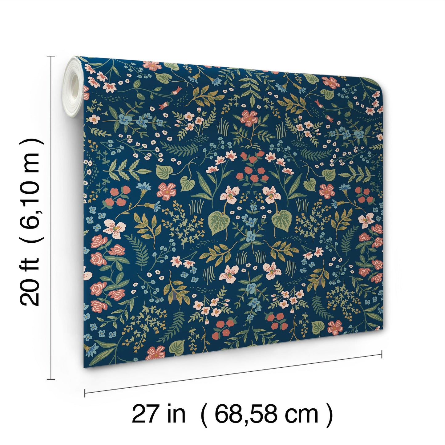 Rifle Paper Co Wildwood Peel & Stick Wallpaper - Navy