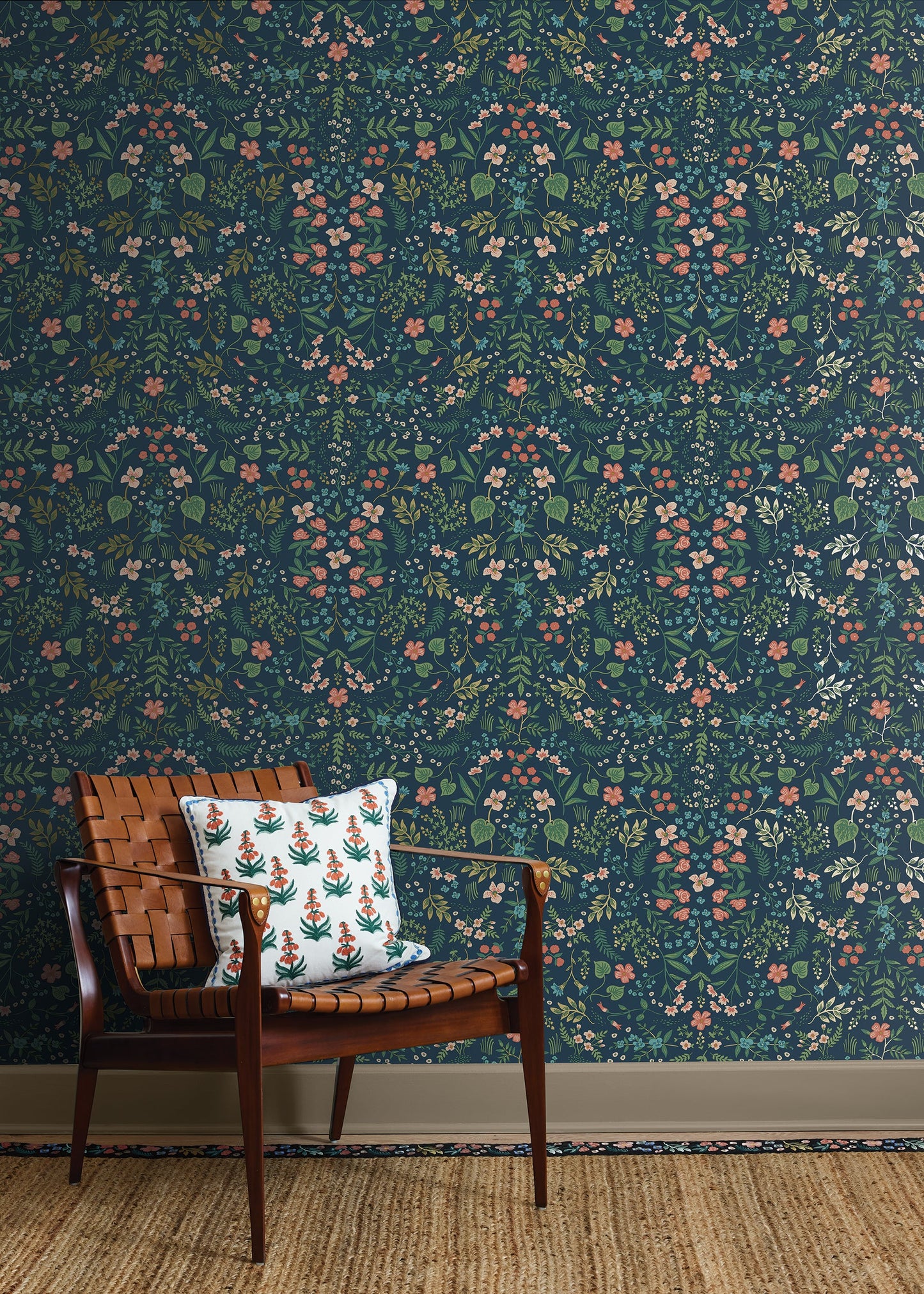 Rifle Paper Co Wildwood Peel & Stick Wallpaper - Navy