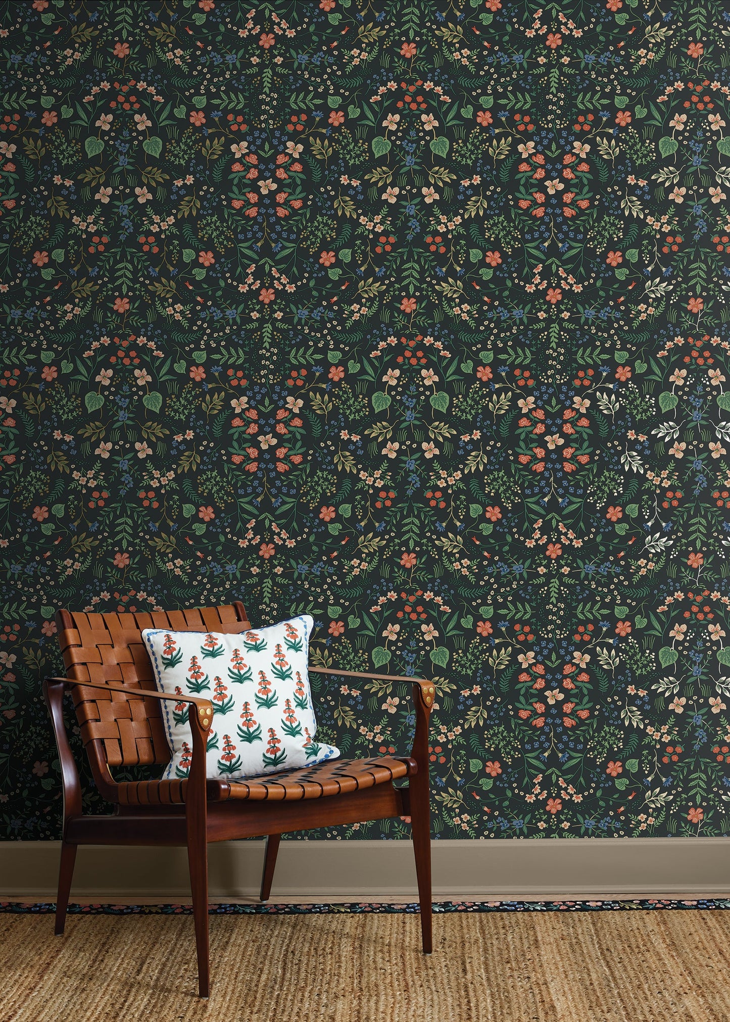 Rifle Paper Co Wildwood Peel & Stick Wallpaper - Black