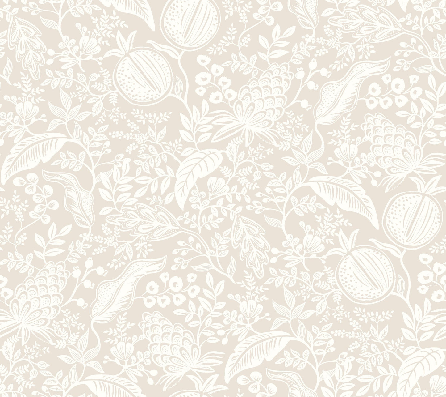 Rifle Paper Co Pomegranate Peel & Stick Wallpaper - Beige & White