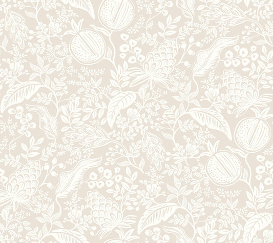 Rifle Paper Co Pomegranate Peel & Stick Wallpaper - Beige & White