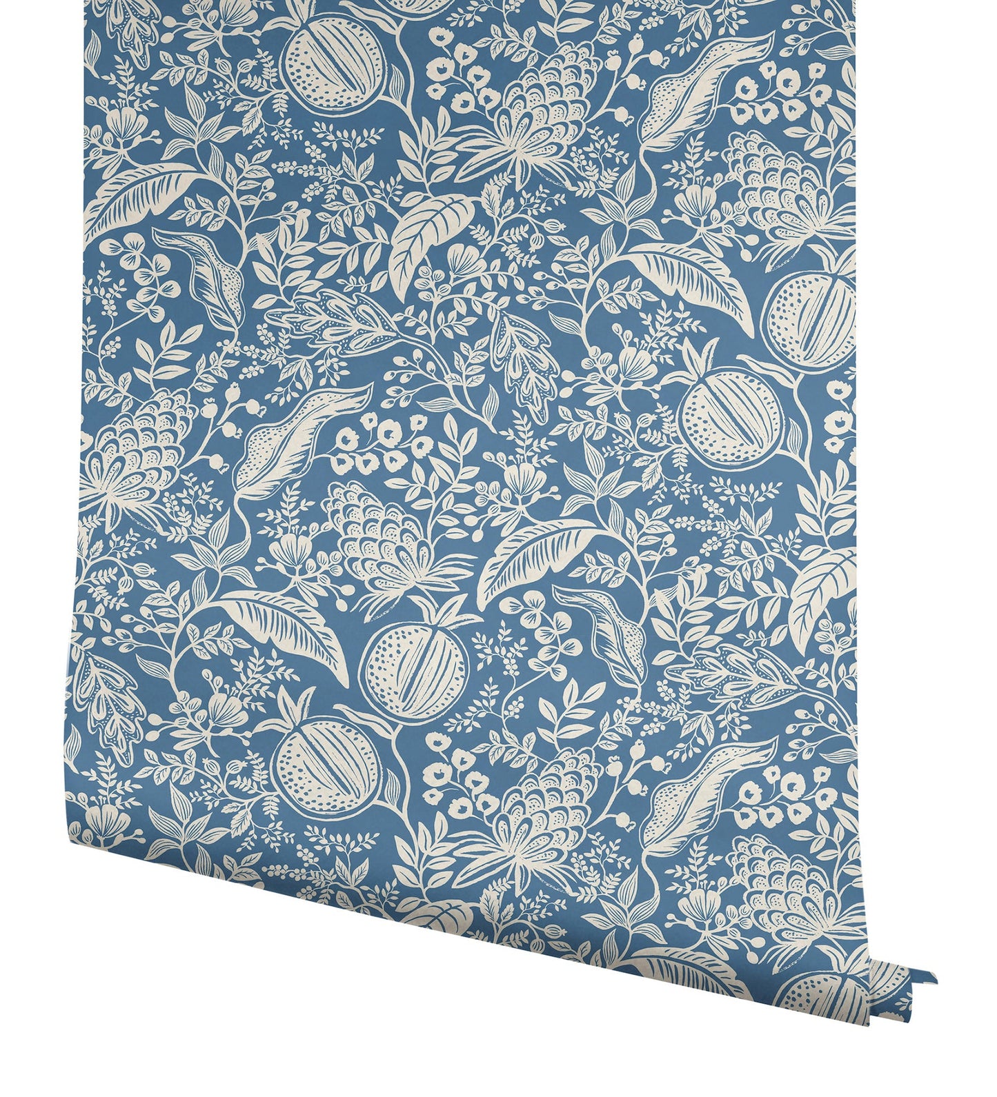 Rifle Paper Co Pomegranate Peel & Stick Wallpaper - Blue & Ivory