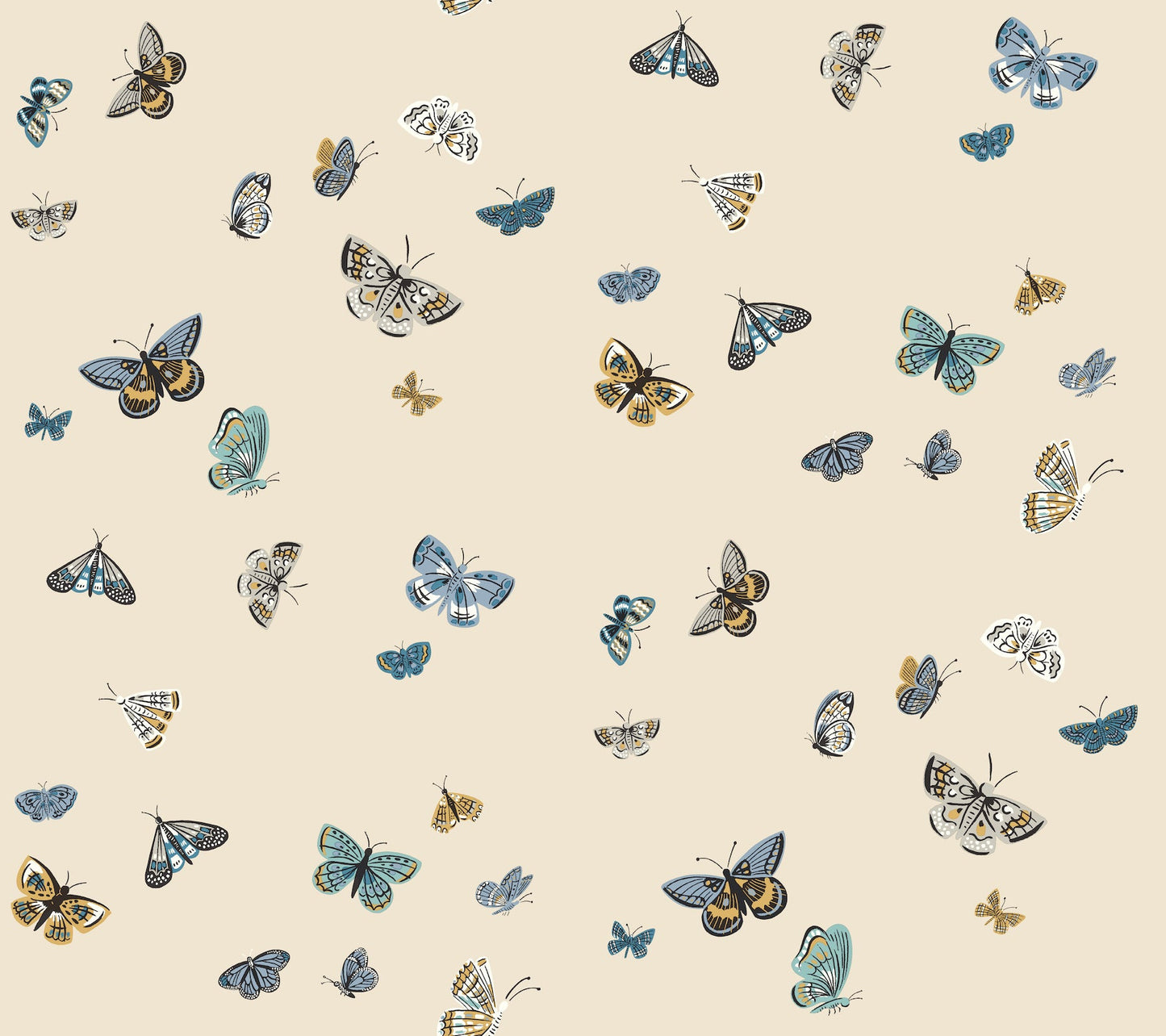 Rifle Paper Co Butterfly House Peel & Stick Wallpaper - Linen
