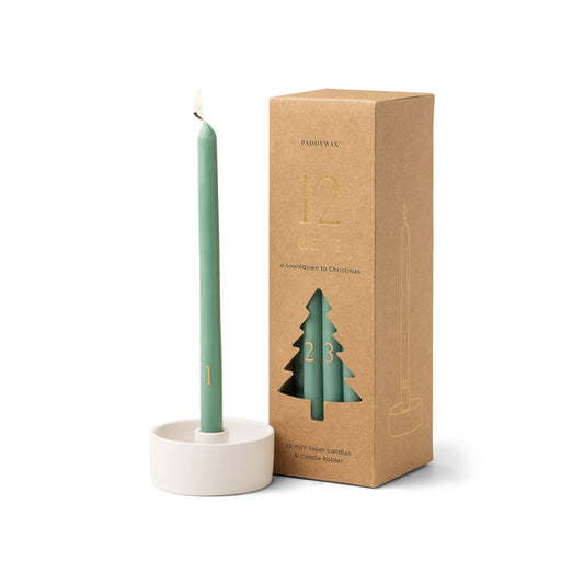 Cypress + Fir 12 Days Taper Candle Set