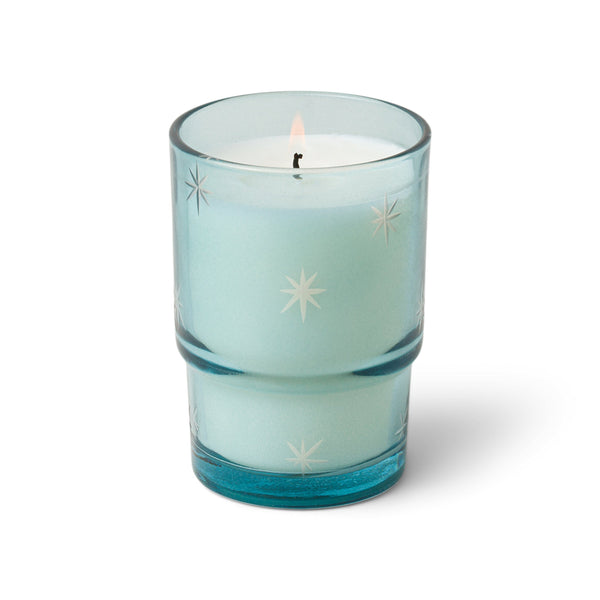 Noel Etched Star Candle - White Woods & Mint