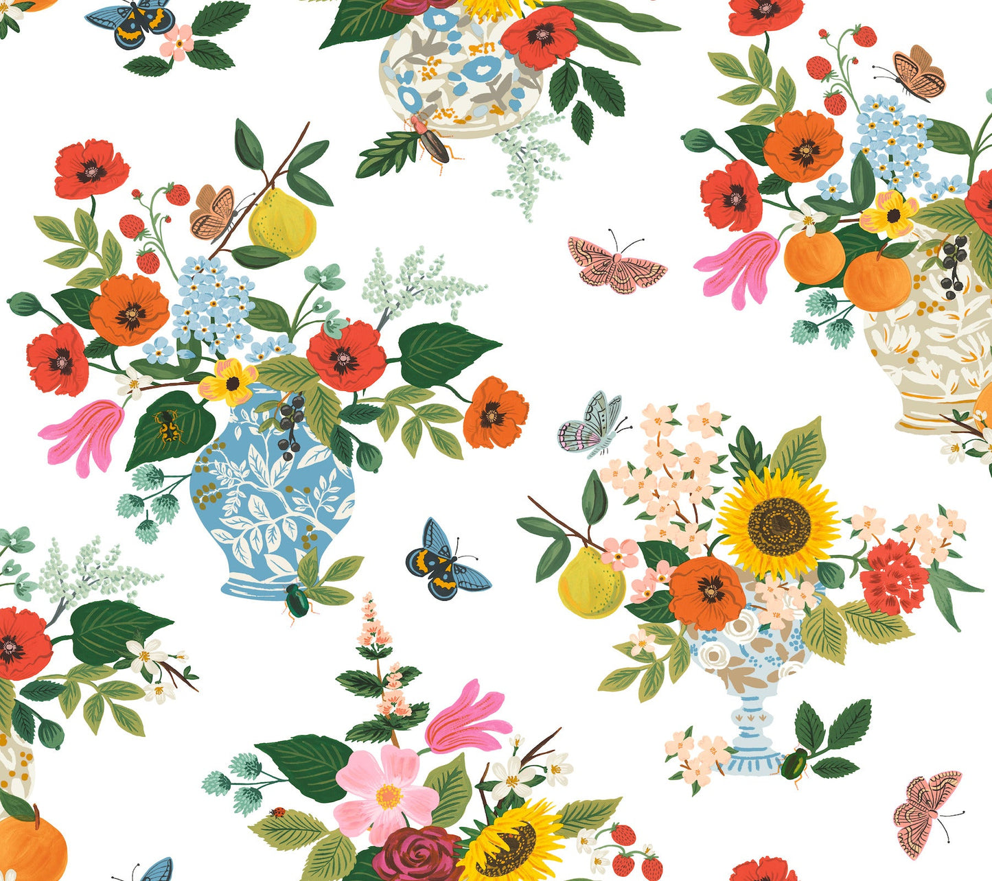 Rifle Paper Co Flower Studies Wallpaper - Bright Multi