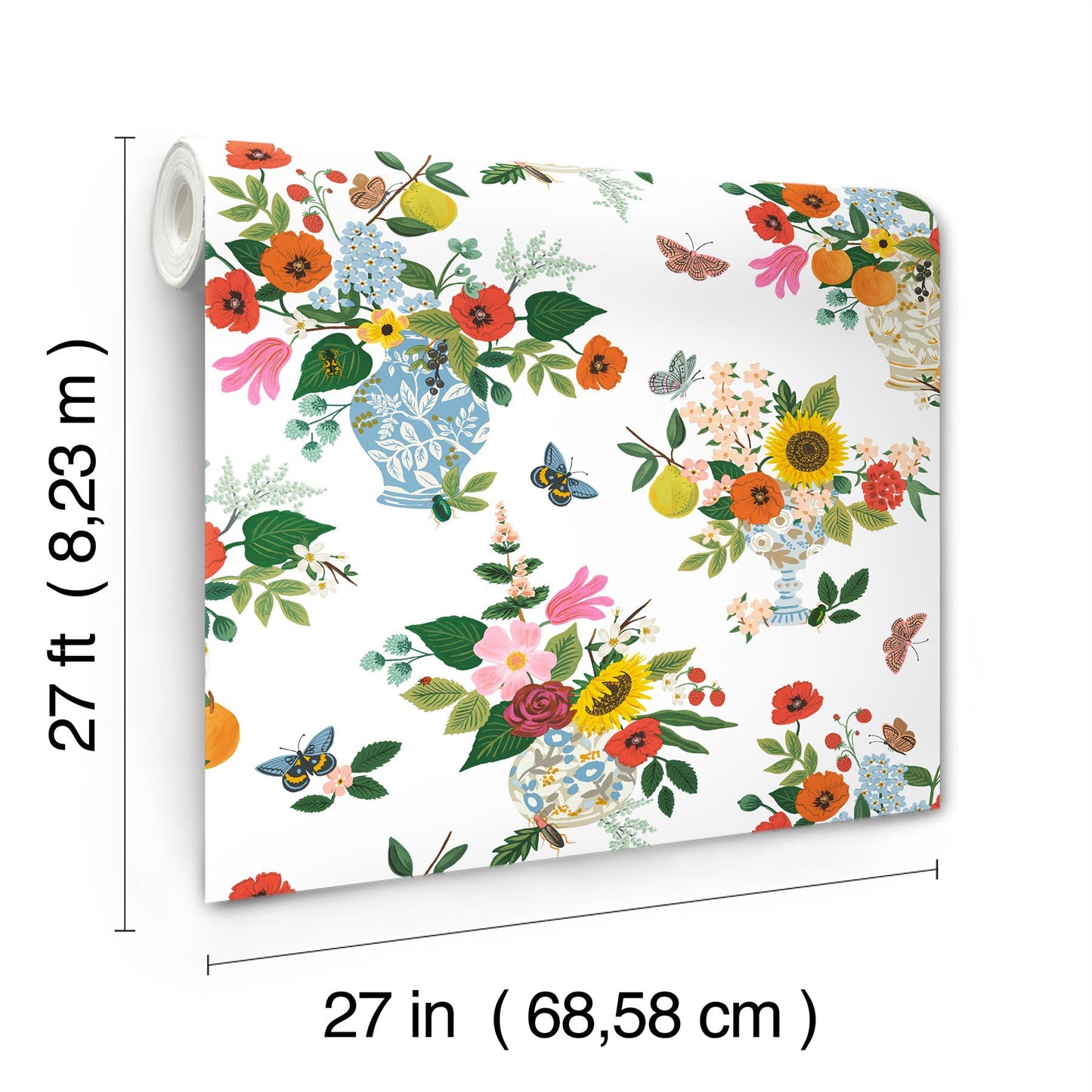 Rifle Paper Co Flower Studies Wallpaper - Bright Multi
