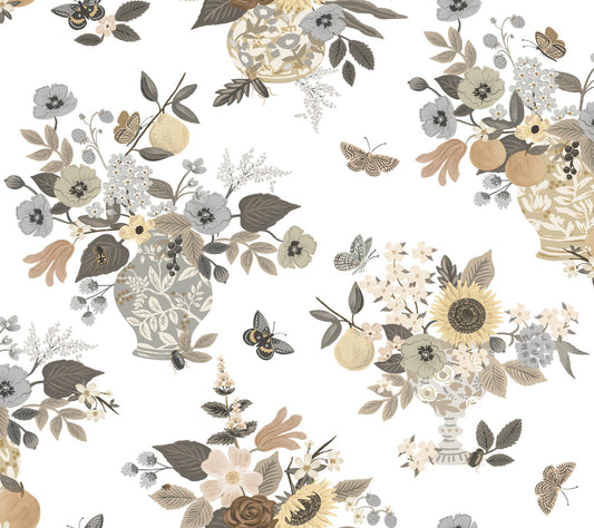 Rifle Paper Co Flower Studies Wallpaper - Linen Multi