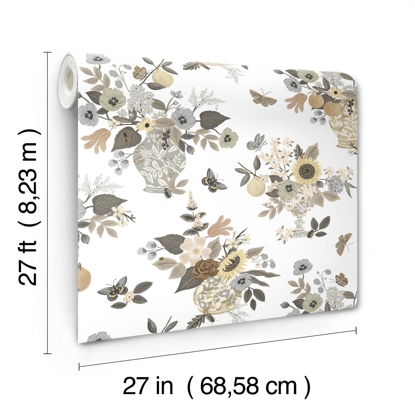 Rifle Paper Co Flower Studies Wallpaper - Linen Multi