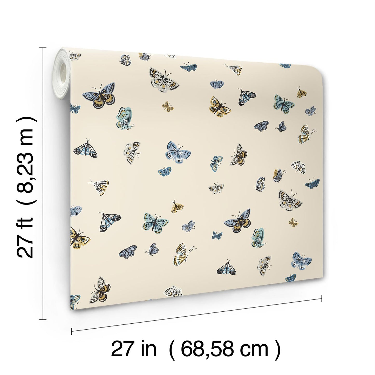 Rifle Paper Co Butterfly House Wallpaper - Linen