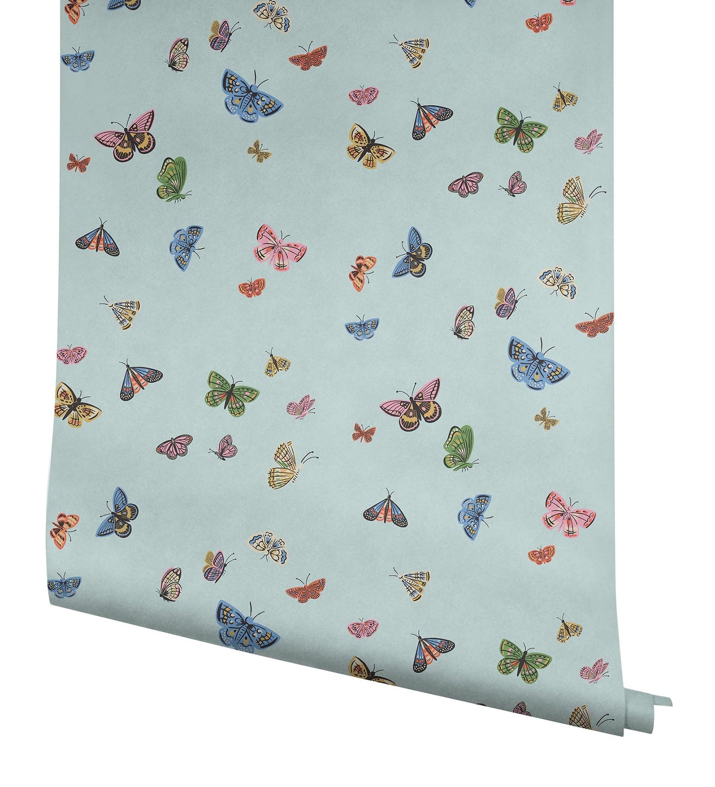 Rifle Paper Co Butterfly House Wallpaper - Light Blue