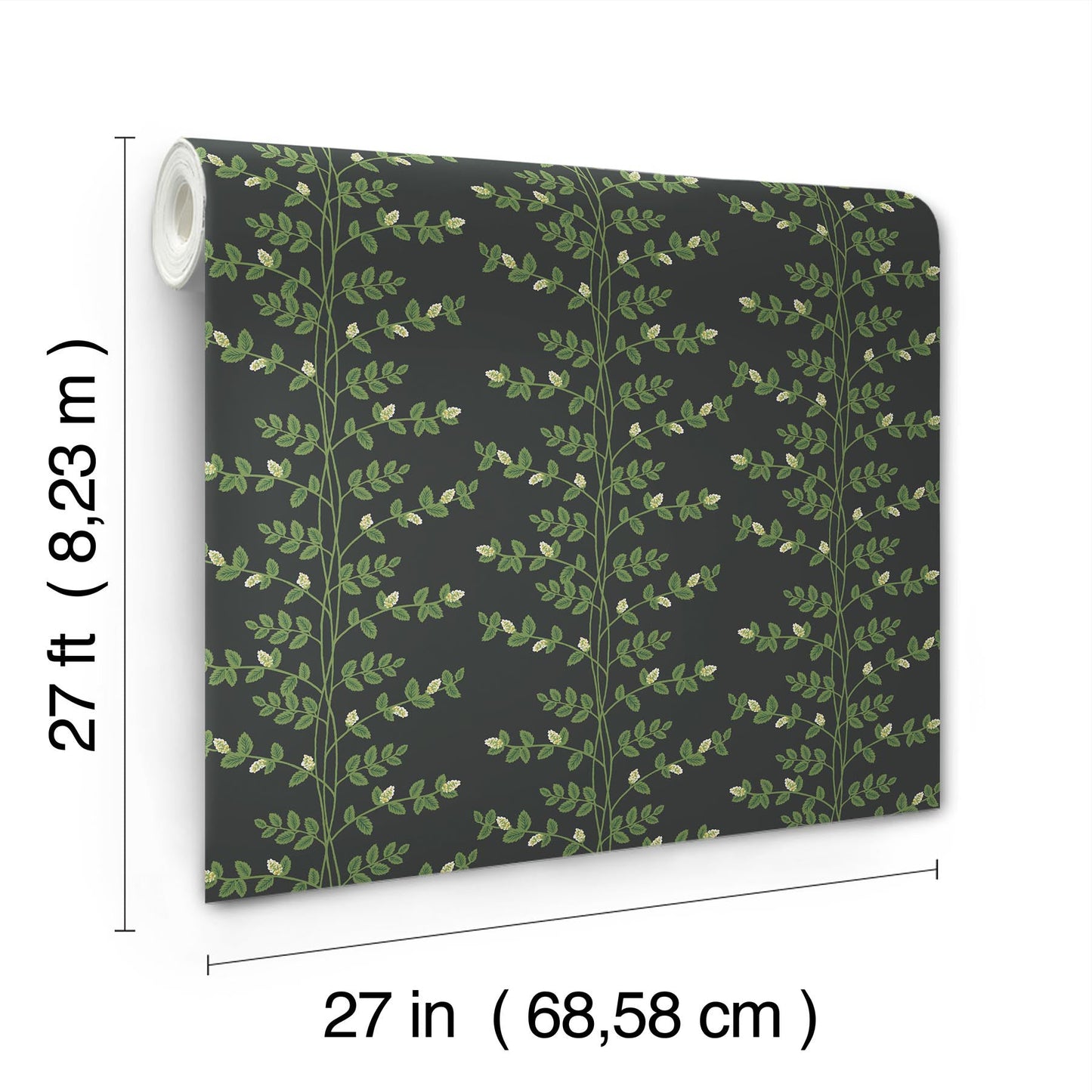 Rifle Paper Co Climbing Vine Wallpaper - Black