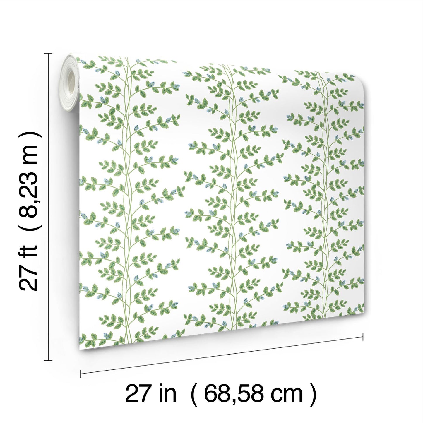 Rifle Paper Co Climbing Vine Wallpaper - White & Blue