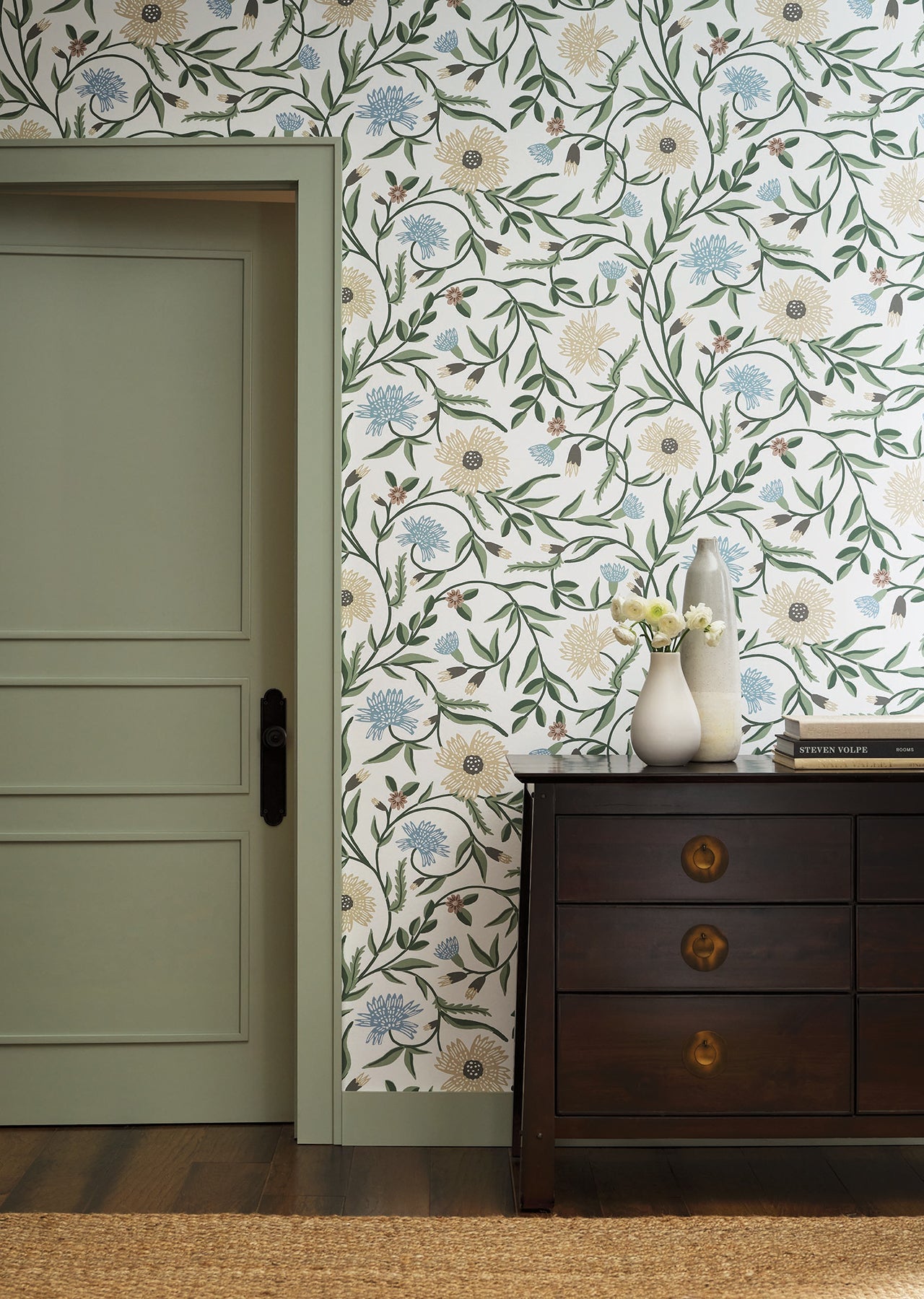 Rifle Paper Co Aster Wallpaper - White