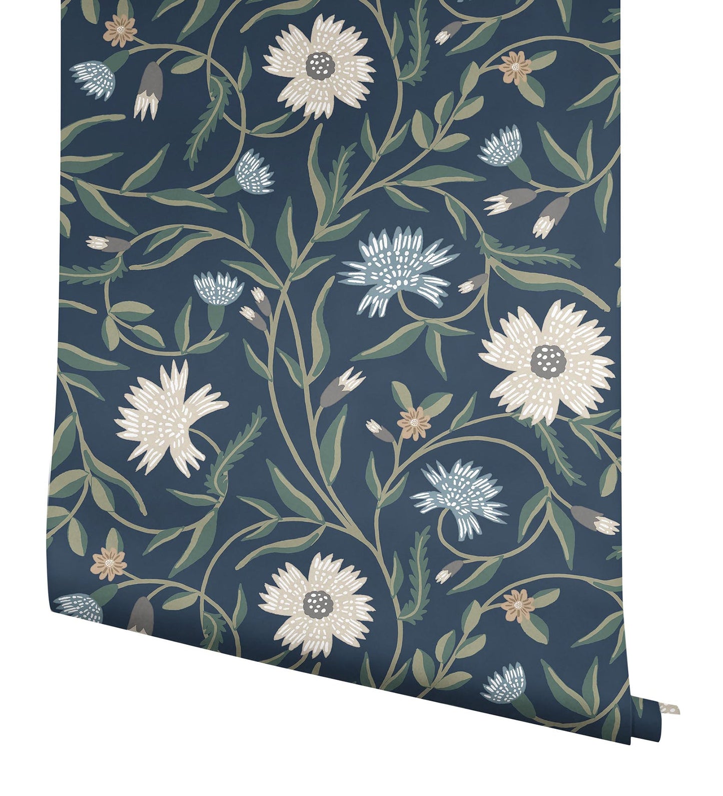 Rifle Paper Co Aster Wallpaper - Navy