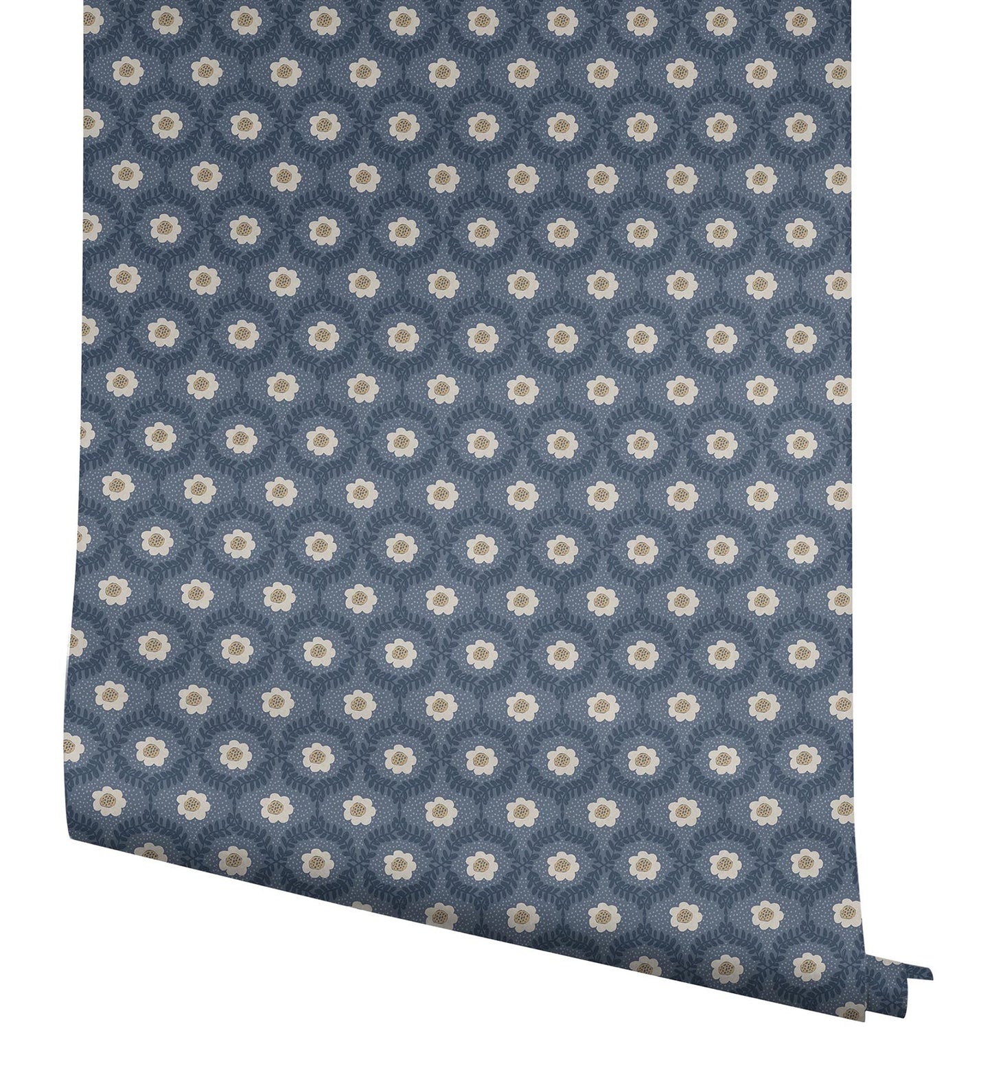 Rifle Paper Co Emma Wallpaper - Navy