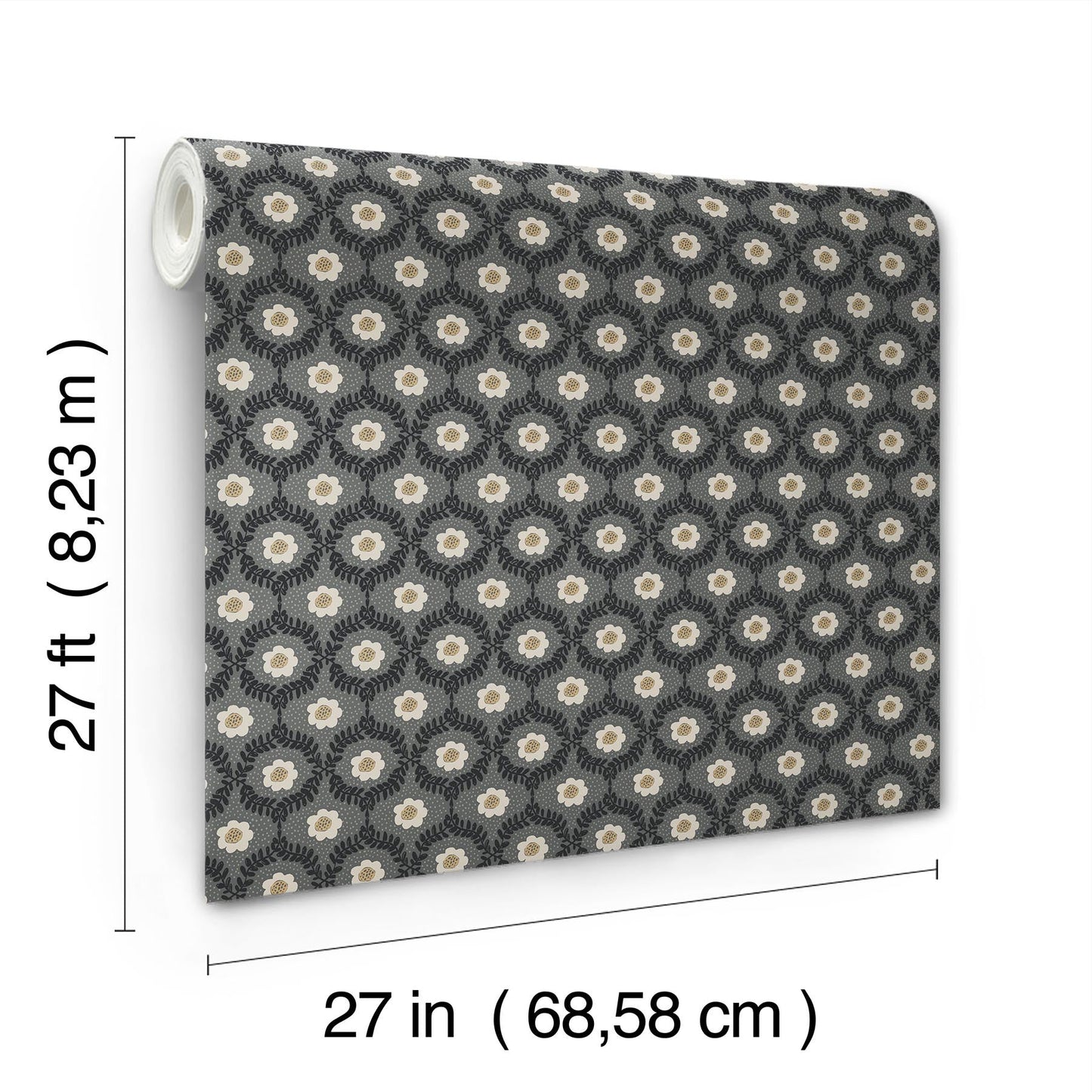 Rifle Paper Co Emma Wallpaper - Black