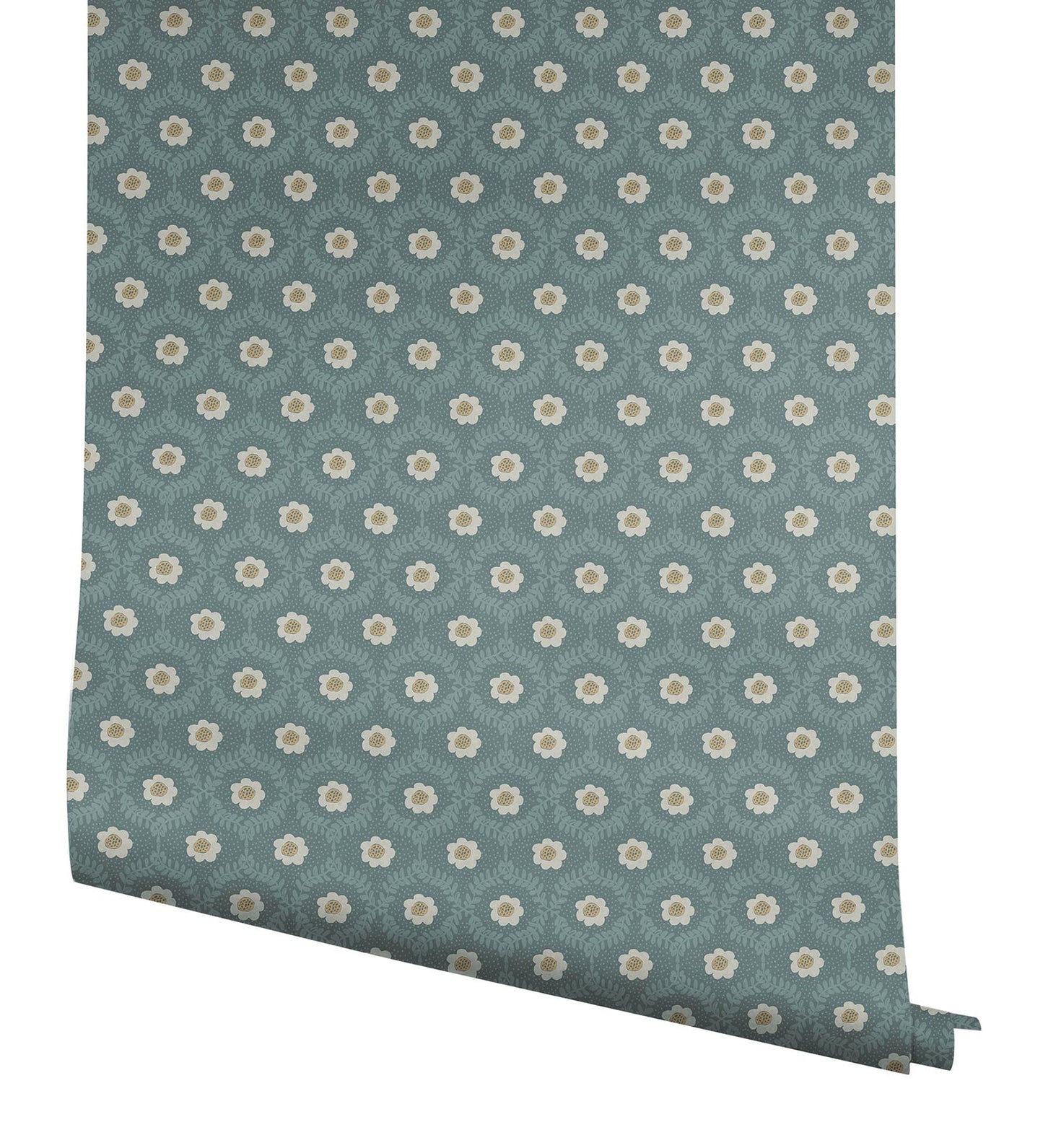 Rifle Paper Co Emma Wallpaper - Slate